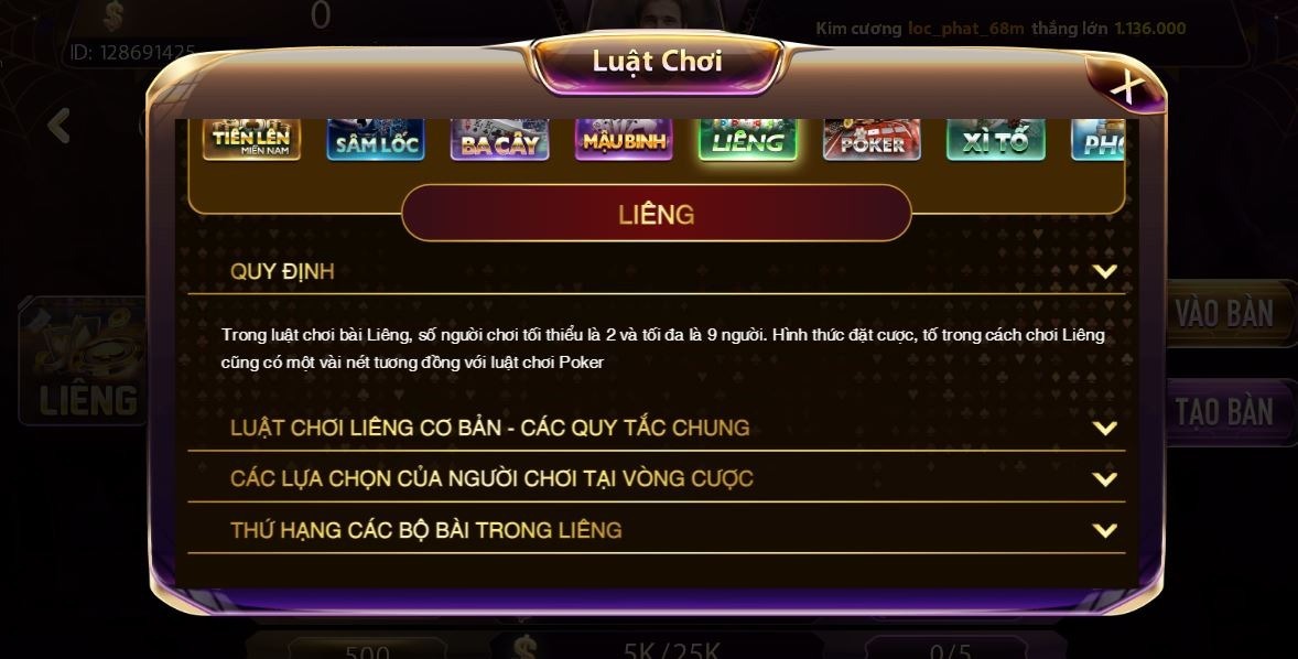 Luật chơi Liêng Sunwin chuẩn xác